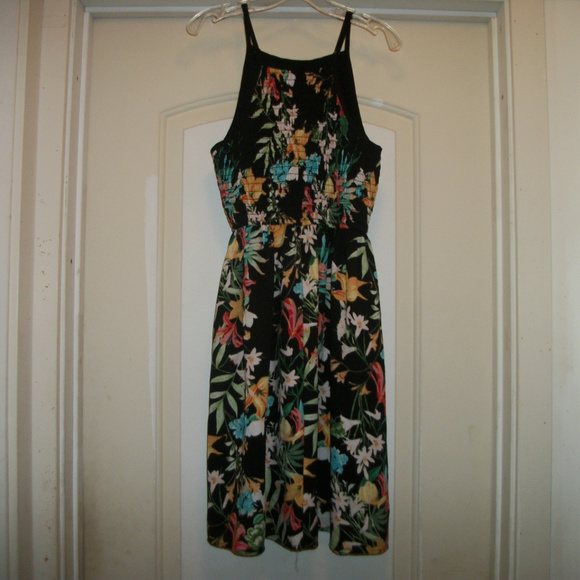 COLORS & FLOWERS SHEERED SEXY DRESS XHILARATION XS - Picture 5 of 6